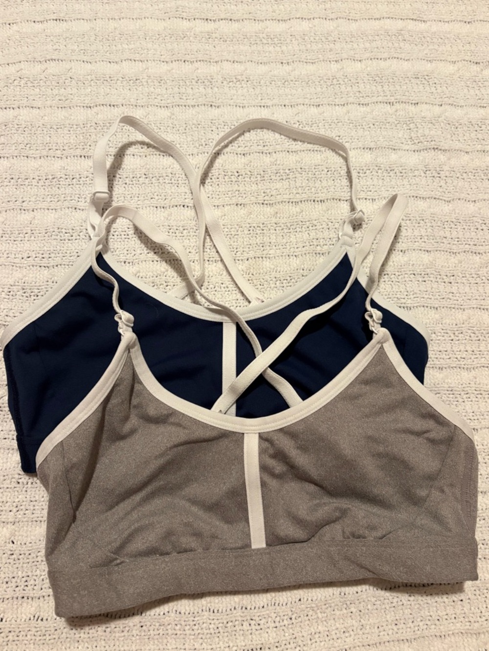Everyday Seamless Bralette Duo - Navy & Gray
